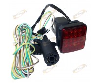 16 LED TOWING HITCH COVER BRAKE LIGHT W/20FT WIRE & ADAPTOR KIT 4 2" RECIEVER